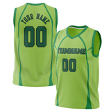 Custom Unisex Green & Kelly Green Pattern Basketball Jersey BS0000251415