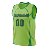 Custom Unisex Green & Kelly Green Pattern Basketball Jersey BS0000251415