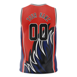 Custom Unisex Red & Black Pattern Basketball Jersey BS0000260901