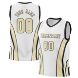 Custom Unisex White & Cream Pattern Basketball Jersey