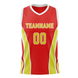 Custom Unisex Orange & Yellow Pattern Basketball Jersey BS0000271012