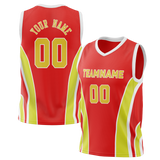 Custom Unisex Orange & Yellow Pattern Basketball Jersey