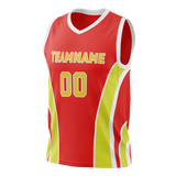 Custom Unisex Orange & Yellow Pattern Basketball Jersey BS0000271012