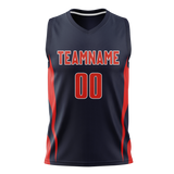 Custom Unisex Black & Red Pattern Basketball Jersey BS0000290109