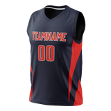 Custom Unisex Black & Red Pattern Basketball Jersey BS0000290109