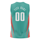 Custom Unisex Teal & Orange Pattern Basketball Jersey BS0000291710