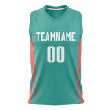 Custom Unisex Teal & Orange Pattern Basketball Jersey BS0000291710