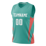 Custom Unisex Teal & Orange Pattern Basketball Jersey BS0000291710