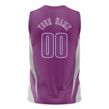 Custom Unisex Light Purple & Gray Pattern Basketball Jersey BS0000292403