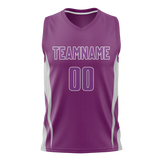 Custom Unisex Light Purple & Gray Pattern Basketball Jersey BS0000292403