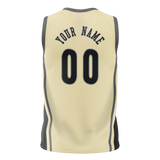 Custom Unisex Cream & Black Pattern Basketball Jersey BS0000300501