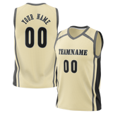 Custom Unisex Cream & Black Pattern Basketball Jersey