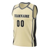 Custom Unisex Cream & Black Pattern Basketball Jersey BS0000300501