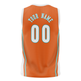 Custom Unisex Light Orange & White Pattern Basketball Jersey BS0000301102