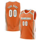 Custom Unisex Light Orange & White Pattern Basketball Jersey