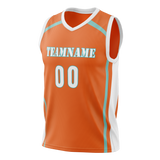 Custom Unisex Light Orange & White Pattern Basketball Jersey BS0000301102