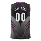 Custom Unisex Black & Gray Pattern Basketball Jersey BS0000310103