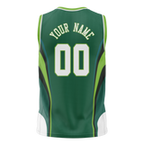 Custom Unisex Kelly Green & Green Pattern Basketball Jersey BS0000321514