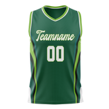 Custom Unisex Kelly Green & Green Pattern Basketball Jersey BS0000321514