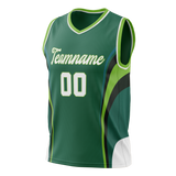 Custom Unisex Kelly Green & Green Pattern Basketball Jersey BS0000321514