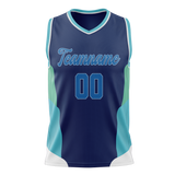 Custom Unisex Dark Purple & Teal Pattern Basketball Jersey BS0000322217