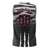 Custom Unisex Black & White Pattern Basketball Jersey BS0000330102