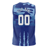 Custom Unisex Royal Blue & Light Blue Pattern Basketball Jersey BS0000331921