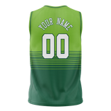 Custom Unisex Kelly Green & Green Pattern Basketball Jersey BS0000341514