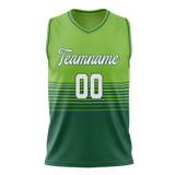 Custom Unisex Kelly Green & Green Pattern Basketball Jersey BS0000341514