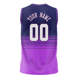 Custom Unisex Dark Purple & Light Purple Pattern Basketball Jersey BS0000342224