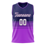 Custom Unisex Dark Purple & Light Purple Pattern Basketball Jersey BS0000342224