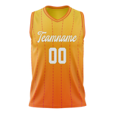 Custom Unisex Light Orange & Yellow Pattern Basketball Jersey BS0000381112