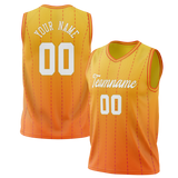 Custom Unisex Light Orange & Yellow Pattern Basketball Jersey