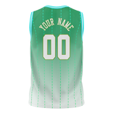 Custom Unisex Teal & White Pattern Basketball Jersey BS0000381702