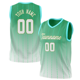 Custom Unisex Teal & White Pattern Basketball Jersey BS0000381702