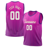 Custom Unisex Light Purple & Pink Pattern Basketball Jersey