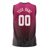 Custom Unisex Pink & Black Pattern Basketball Jersey BS0000382501