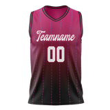 Custom Unisex Pink & Black Pattern Basketball Jersey BS0000382501