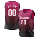 Custom Unisex Pink & Black Pattern Basketball Jersey BS0000382501