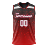 Custom Unisex Red & Black Pattern Basketball Jersey BS0000400901