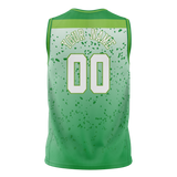 Custom Unisex Kelly Green & Green Pattern Basketball Jersey BS0000401514