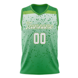 Custom Unisex Kelly Green & Green Pattern Basketball Jersey BS0000401514