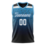 Custom Unisex Royal Blue & Blue Pattern Basketball Jersey BS0000401920