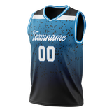 Custom Unisex Royal Blue & Blue Pattern Basketball Jersey BS0000401920