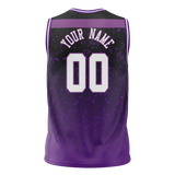 Custom Unisex Dark Purple & Purple Pattern Basketball Jersey BS0000402223