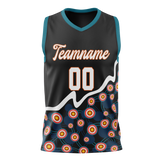 Custom Unisex Black & Red Pattern Basketball Jersey BS0000410109