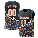 Custom Unisex Black & Red Pattern Basketball Jersey