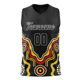 Custom Unisex Black & Yellow Pattern Basketball Jersey BS0000420112