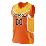 Custom Unisex Light Orange & Yellow Pattern Basketball Jersey BS0000431112