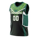 Custom Unisex Kelly Green & Green Pattern Basketball Jersey BS0000431514